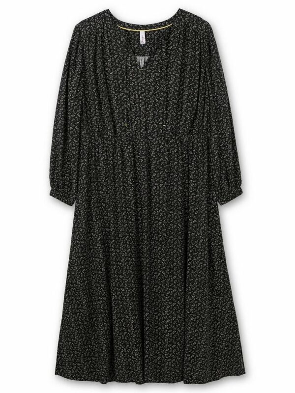 Sheego Druckkleid Große Größen mit Blumendruck und Taillen-Gummizug – Bild 5