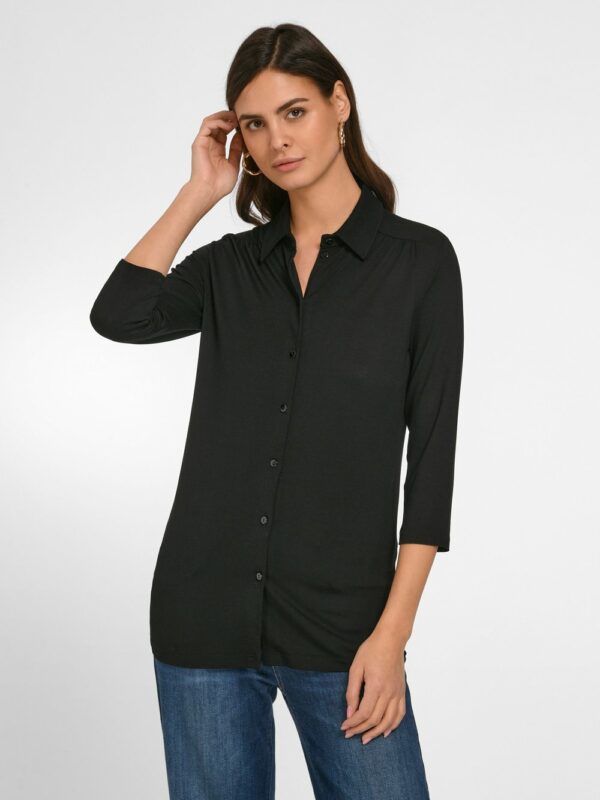 PETER HAHN 3/4-Arm Shirt Damen Viskose schwarz