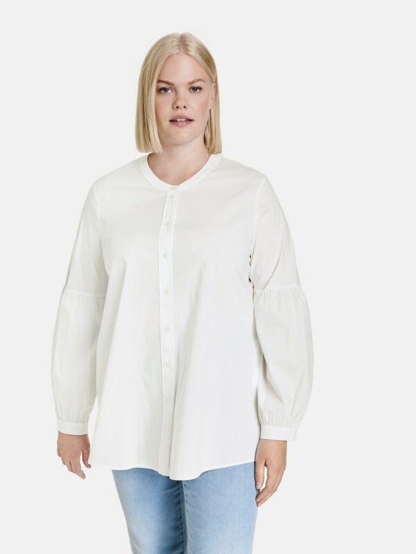 Samoon Bluse Damen Baumwolle weiß